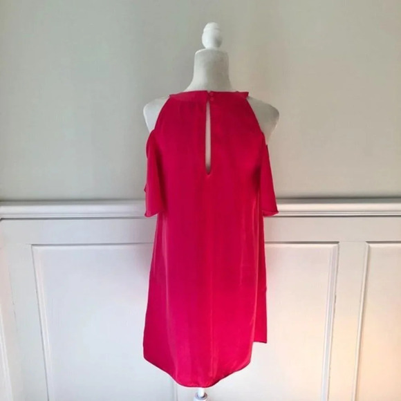 Dalia Pink Shift Dress Cold Shoulder 4 - Picture 4 of 5